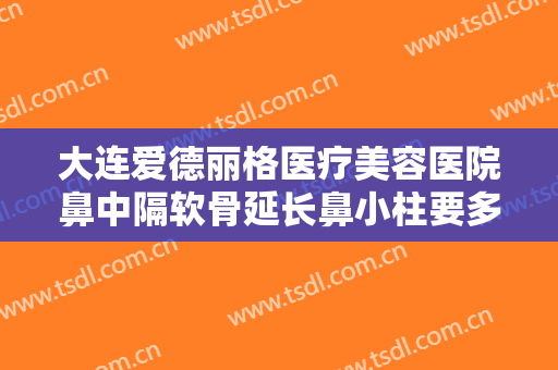 大连爱德丽格医疗美容医院鼻中隔软骨延长鼻小柱要多少钱?效果怎么样?