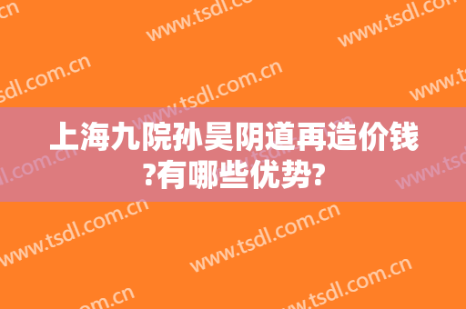上海九院孙昊阴道再造价钱?有哪些优势?