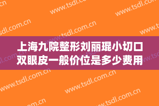 上海九院整形刘丽琨小切口双眼皮一般价位是多少费用?怎么样?(上海九院计菁双眼皮案例)