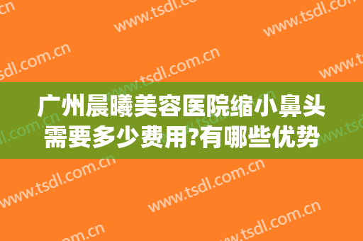 广州晨曦美容医院缩小鼻头需要多少费用?有哪些优势?(医美缩小鼻翼多少钱)