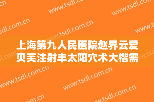 上海第九人民医院赵界云爱贝芙注射丰太阳穴术大楷需要多少钱?靠谱吗?