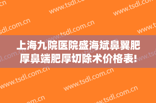 上海九院医院盛海斌鼻翼肥厚鼻端肥厚切除术价格表!靠谱吗?(上海九院缩小鼻翼多少钱)