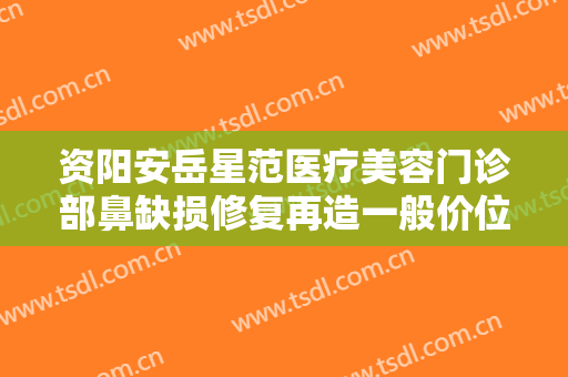 资阳安岳星范医疗美容门诊部鼻缺损修复再造一般价位是多少费用?好不好?
