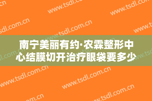 南宁美丽有约·农霖整形中心结膜切开治疗眼袋要多少钱?怎么样?