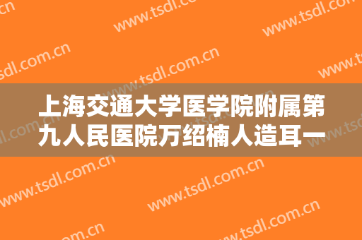 上海交通大学医学院附属第九人民医院万绍楠人造耳一般多少费用?贵不贵?