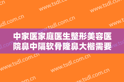 中家医家庭医生整形美容医院鼻中隔软骨隆鼻大楷需要多少费用?怎么样?
