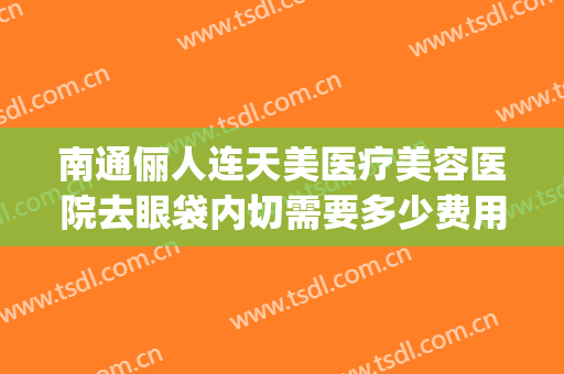 南通俪人连天美医疗美容医院去眼袋内切需要多少费用?怎么样?(南通俪人连天美医疗美容医院好不好)