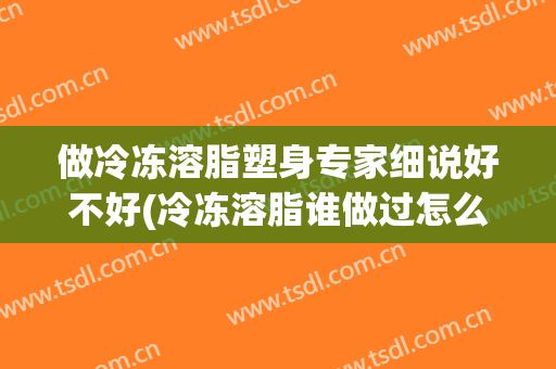 做冷冻溶脂塑身专家细说好不好(冷冻溶脂谁做过怎么样)