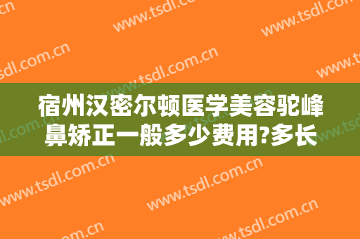宿州汉密尔顿医学美容驼峰鼻矫正一般多少费用?多长时间恢复?