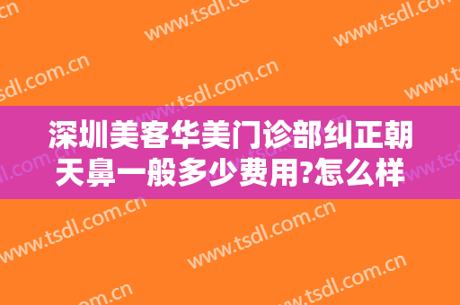 深圳美客华美门诊部纠正朝天鼻一般多少费用?怎么样?