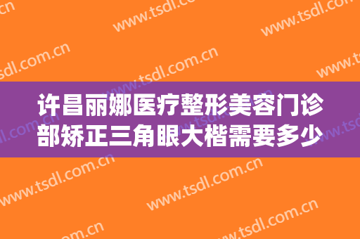 许昌丽娜医疗整形美容门诊部矫正三角眼大楷需要多少钱?靠谱吗?(许昌丽娜整形医院电话)