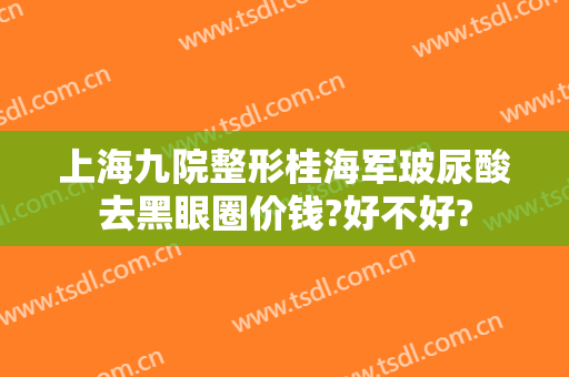 上海九院整形桂海军玻尿酸去黑眼圈价钱?好不好?