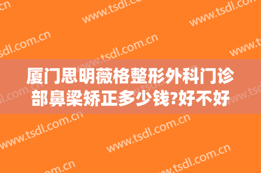 厦门思明薇格整形外科门诊部鼻梁矫正多少钱?好不好?(厦门微格整形医院正规吗)
