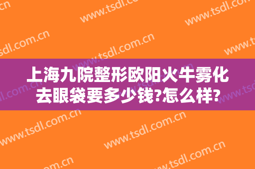 上海九院整形欧阳火牛雾化去眼袋要多少钱?怎么样?