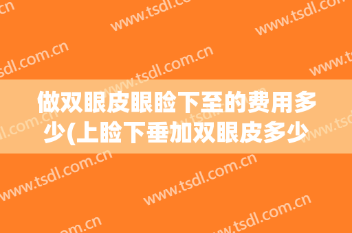 做双眼皮眼睑下至的费用多少(上睑下垂加双眼皮多少钱)