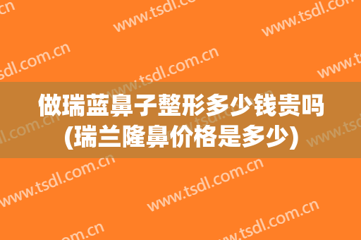 做瑞蓝鼻子整形多少钱贵吗(瑞兰隆鼻价格是多少)