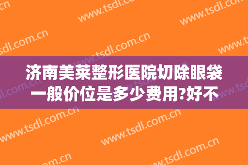济南美莱整形医院切除眼袋一般价位是多少费用?好不好?(齐鲁医院割眼袋多少钱)