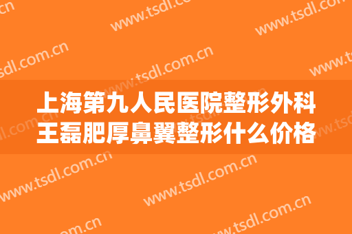 上海第九人民医院整形外科王磊肥厚鼻翼整形什么价格?贵不贵?(上海第九人民医院整形鼻子专家)