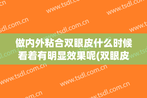 做内外粘合双眼皮什么时候看着有明显效果呢(双眼皮粘合什么意思)