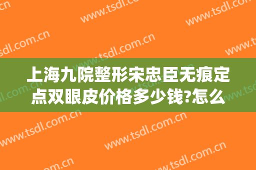 上海九院整形宋忠臣无痕定点双眼皮价格多少钱?怎么样?(上海九院韩式三点双眼皮)