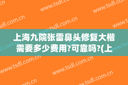 上海九院张雷鼻头修复大楷需要多少费用?可靠吗?(上海九院鼻部整形医生)