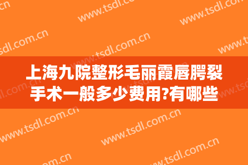 上海九院整形毛丽霞唇腭裂手术一般多少费用?有哪些优势?(上海九院唇腭裂案例)