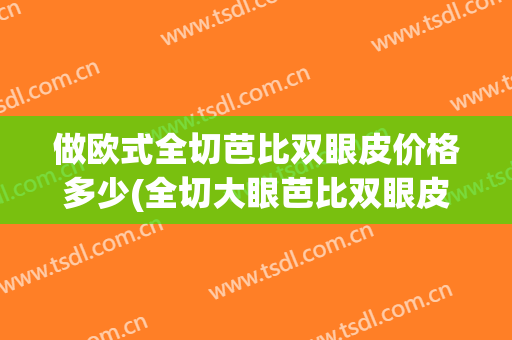 做欧式全切芭比双眼皮价格多少(全切大眼芭比双眼皮图片)