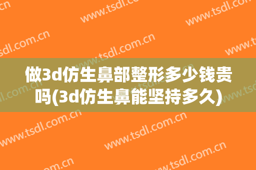 做3d仿生鼻部整形多少钱贵吗(3d仿生鼻能坚持多久)