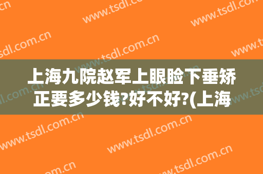 上海九院赵军上眼睑下垂矫正要多少钱?好不好?(上海九院做上眼睑下垂手术哪个医生做的好)
