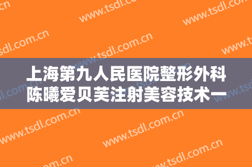 上海第九人民医院整形外科陈曦爱贝芙注射美容技术一般价位是多少?怎么样?