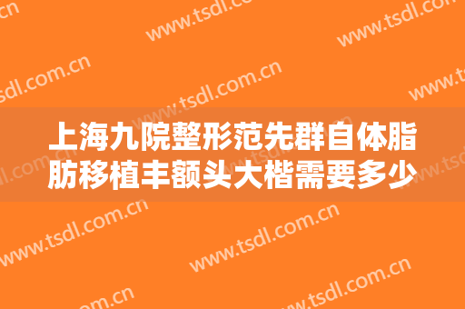 上海九院整形范先群自体脂肪移植丰额头大楷需要多少费用?怎么样?