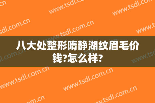 八大处整形隋静湖纹眉毛价钱?怎么样?