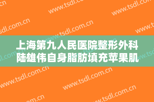 上海第九人民医院整形外科陆雄伟自身脂肪填充苹果肌价钱?有哪些优势?