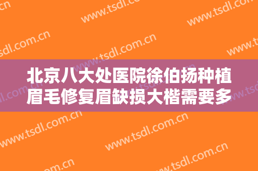 北京八大处医院徐伯扬种植眉毛修复眉缺损大楷需要多少费用?效果怎么样?