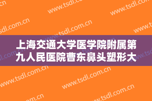 上海交通大学医学院附属第九人民医院曹东鼻头塑形大楷需要多少费用?可靠吗?