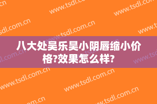 八大处吴乐昊小阴唇缩小价格?效果怎么样?