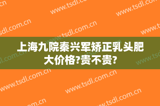 上海九院秦兴军矫正乳头肥大价格?贵不贵?
