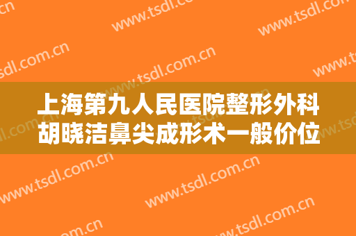 上海第九人民医院整形外科胡晓洁鼻尖成形术一般价位是多少费用?效果怎么样?