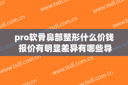 pro软骨鼻部整形什么价钱 报价有明显差异有哪些导致