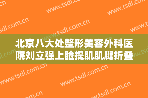 北京八大处整形美容外科医院刘立强上睑提肌肌腱折叠上睑下垂矫正术需要多少费用?怎么样?