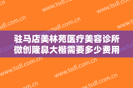 驻马店美林苑医疗美容诊所微创隆鼻大楷需要多少费用?效果怎么样?