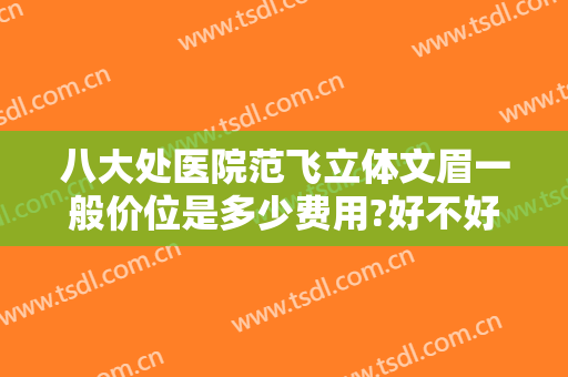 八大处医院范飞立体文眉一般价位是多少费用?好不好?