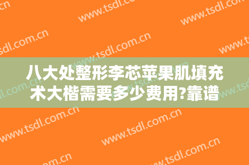 八大处整形李芯苹果肌填充术大楷需要多少费用?靠谱吗?