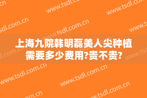 上海九院韩明磊美人尖种植需要多少费用?贵不贵?
