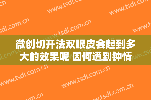 微创切开法双眼皮会起到多大的效果呢 因何遭到钟情