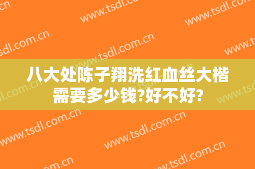八大处陈子翔洗红血丝大楷需要多少钱?好不好?