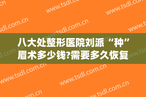 八大处整形医院刘派“种”眉术多少钱?需要多久恢复?(美容院修眉毛多少钱啊)