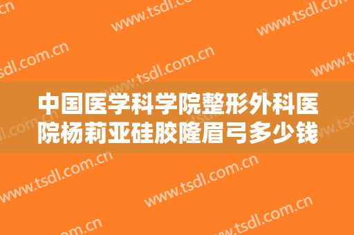 中国医学科学院整形外科医院杨莉亚硅胶隆眉弓多少钱?可靠吗?