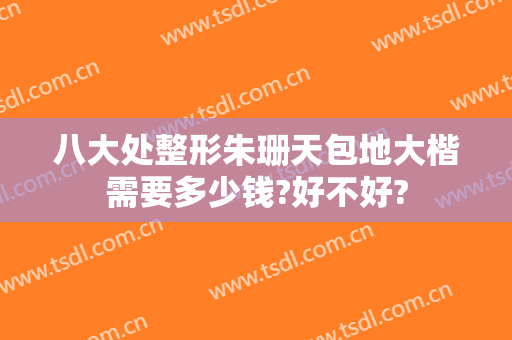 八大处整形朱珊天包地大楷需要多少钱?好不好?