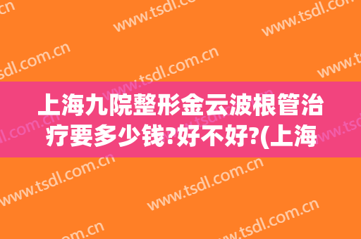 上海九院整形金云波根管治疗要多少钱?好不好?(上海九院做根管治疗多少钱)